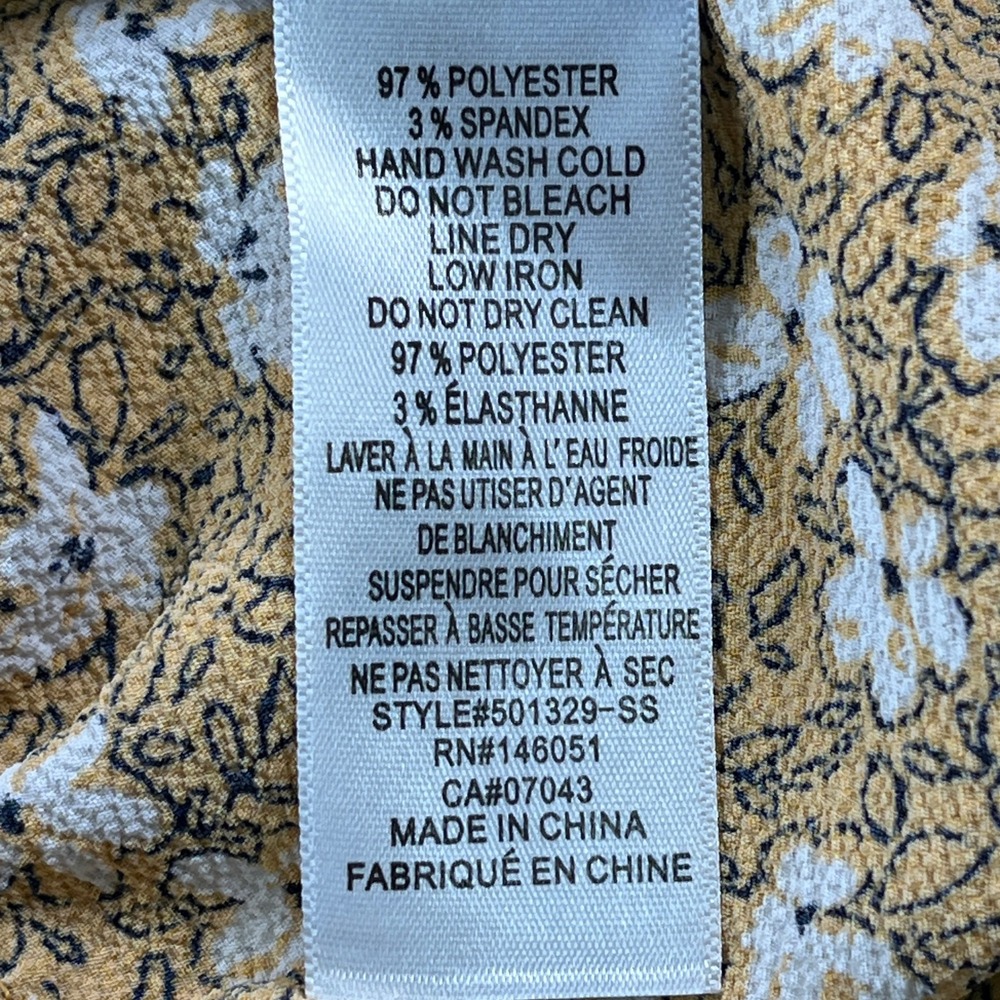 Monteau Los Angeles Midi Dress Womens Medium Yellow Floral Tiered Formal Party - Picture 5 of 6